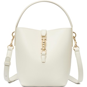 image:imageBOSTANTEN Small Bucket Bag for Women Crossbody Bags Trendy Vegan Leather Shoulder Purses Designer Ladies HandbagsWhite