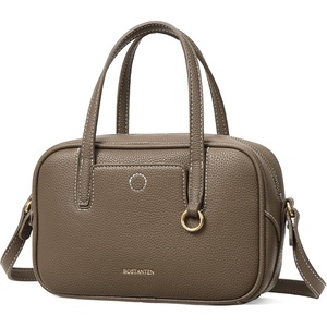 image:imageBOSTANTEN Small Crossbody Bag for Women Vegan Leather Purse  Lightweight Handbag with Top Handle Adjustable Strap Compact Storage for Travel Shopping EverydayCoffee