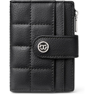 image:imageBOSTANTEN Small Wallet for Women Leather RFID Blocking Card Holder Bifold Compact Wallets With Zipper Coin Pocket BrownBeigeBlackBlack