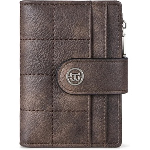 image:imageBOSTANTEN Small Wallet for Women Leather RFID Blocking Card Holder Bifold Compact Wallets With Zipper Coin Pocket BrownBeigeBlackCoffee