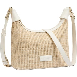 image:imageBOSTANTEN Straw Crossbody Bags for Women Summer Raffia Purse Handbags for Beach Vacation Daily UseBeige