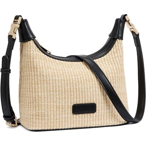 image:imageBOSTANTEN Straw Crossbody Bags for Women Summer Raffia Purse Handbags for Beach Vacation Daily UseBlack