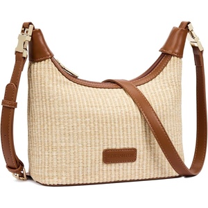 image:imageBOSTANTEN Straw Crossbody Bags for Women Summer Raffia Purse Handbags for Beach Vacation Daily UseBrown