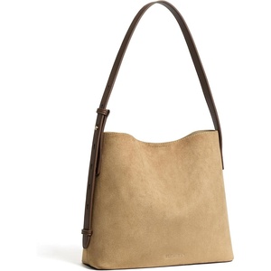 image:imageBOSTANTEN Suede Bucket Bag for Women Ladies Shoulder Purse with Adjustable Strap Handbag with Inner Pouch for Work TravelTan