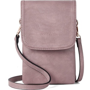 image:imageBOSTANTEN Vegan Leather Crossbody Bags for Women Designer Cell Phone Bag Wallet Purses Adjustable StrapA06purple Lavender