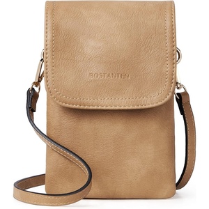 image:imageBOSTANTEN Vegan Leather Crossbody Bags for Women Designer Cell Phone Bag Wallet Purses Adjustable StrapA07camel Brown