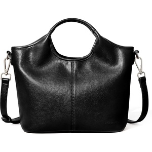 image:imageBOSTANTEN Vegan Leather Purses for Women Soft Top Handle Satchel Crossbody Zipper Handbag with Detachable Shoulder StrapBlack