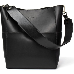 image:imageBOSTANTEN Womens Leather Designer Handbags Tote Purses Shoulder Bucket BagsA01black