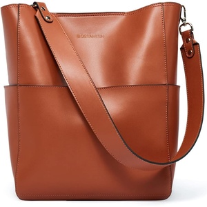 image:imageBOSTANTEN Womens Leather Designer Handbags Tote Purses Shoulder Bucket BagsA03brown
