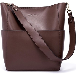 image:imageBOSTANTEN Womens Leather Designer Handbags Tote Purses Shoulder Bucket BagsA08coffee