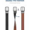 image:imageBOSTANTEN Belt Men Leather Reversible Belts for Men 1 38 for Casual Golf Dress Pants TwoinOne Belt Gift001gunblackBrown