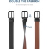 image:imageBOSTANTEN Belt Men Leather Reversible Belts for Men 1 38 for Casual Golf Dress Pants TwoinOne Belt Gift004matteblackBrown