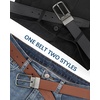 image:imageBOSTANTEN Belt Men Leather Reversible Belts for Men 1 38 for Casual Golf Dress Pants TwoinOne Belt Gift005gunblackBrown
