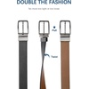 image:imageBOSTANTEN Belt Men Leather Reversible Belts for Men 1 38 for Casual Golf Dress Pants TwoinOne Belt Gift009blackblackBrown