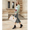 image:imageBOSTANTEN Briefcase for Women 156 Inch Genuine Leather Laptop Briefcase Shoulder Work Tote Bag PurseAbeige