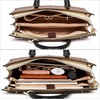 image:imageBOSTANTEN Briefcase for Women 156 Inch Genuine Leather Laptop Briefcase Shoulder Work Tote Bag PurseCbrown