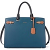 image:imageBOSTANTEN Briefcase for Women 156 Inch Genuine Leather Laptop Briefcase Shoulder Work Tote Bag PurseDblue