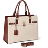 image:imageBOSTANTEN Briefcase for Women 156 inch Leather Laptop Bag Vintage Slim Lawyer Business Bag Stylish Work PurseAbeigebrown