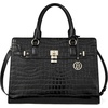 image:imageBOSTANTEN Briefcase for Women 156 inch Leather Laptop Bag Vintage Slim Lawyer Business Bag Stylish Work PurseCcrocodile Pattern Black
