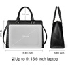 image:imageBOSTANTEN Briefcase for Women 156 inch Leather Laptop Bag Vintage Slim Lawyer Business Bag Stylish Work PurseCcrocodile Pattern Black