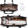 image:imageBOSTANTEN Briefcase for Women 156 inch Leather Laptop Bag Vintage Slim Lawyer Business Bag Stylish Work PurseCcrocodile Pattern Black
