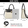 image:imageBOSTANTEN Briefcase for Women 156 inch Leather Laptop Bag Vintage Slim Lawyer Business Bag Stylish Work PurseFbeigeblack