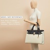 image:imageBOSTANTEN Briefcase for Women 156 inch Leather Laptop Bag Vintage Slim Lawyer Business Bag Stylish Work PurseFbeigeblack