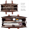 image:imageBOSTANTEN Briefcase for Women Laptop Tote 156 Inch Genuine Leather Handbag Work Bag BeigeAbeigebrown