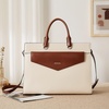 image:imageBOSTANTEN Briefcase for Women Laptop Tote 156 Inch Genuine Leather Handbag Work Bag BeigeAbeigebrown