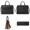 image:imageBOSTANTEN Briefcase for Women Laptop Tote 156 Inch Genuine Leather Handbag Work Bag BeigeCblack