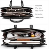image:imageBOSTANTEN Briefcase for Women Laptop Tote 156 Inch Genuine Leather Handbag Work Bag BeigeFcrocodile Pattern Black