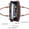 image:imageBOSTANTEN Briefcase for Women Leather 156 inch Laptop Shoulder Bag Office Work Crossbody HandbagAbeigebrown