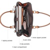 image:imageBOSTANTEN Briefcase for Women Leather 156 inch Laptop Shoulder Bag Office Work Crossbody HandbagBblackbrown