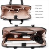 image:imageBOSTANTEN Briefcase for Women Leather 156 inch Laptop Shoulder Bag Office Work Crossbody HandbagEcrocodile Pattern Black