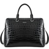 image:imageBOSTANTEN Briefcase for Women Leather 156 inch Laptop Shoulder Bag Office Work Crossbody HandbagEcrocodile Pattern Black