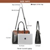 image:imageBOSTANTEN Briefcase for Women Leather 156 inch Laptop Shoulder Bag Office Work Crossbody HandbagKnew Black With Brown