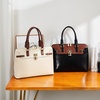image:imageBOSTANTEN Briefcase for Women Leather 156 inch Laptop Shoulder Bag Office Work Crossbody HandbagKnew Black With Brown