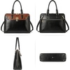 image:imageBOSTANTEN Briefcase for Women Leather 156 inch Laptop Shoulder Bag Office Work Crossbody HandbagKnew Black With Brown