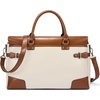 image:imageBOSTANTEN Briefcase for Women Leather Laptop Bag 156 inch Computer Messenger Office Business Work ToteApricot