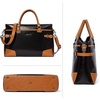 image:imageBOSTANTEN Briefcase for Women Leather Laptop Bag 156 inch Computer Messenger Office Business Work ToteBlack
