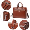 image:imageBOSTANTEN Briefcases for Men Messenger Bag Genuine Leather Laptop Bag 156 inch Office Work Tote for Buisness TravelAbrown
