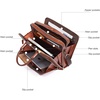image:imageBOSTANTEN Briefcases for Men Messenger Bag Genuine Leather Laptop Bag 156 inch Office Work Tote for Buisness TravelAbrown