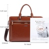 image:imageBOSTANTEN Briefcases for Men Messenger Bag Genuine Leather Laptop Bag 156 inch Office Work Tote for Buisness TravelAbrown