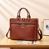 image:imageBOSTANTEN Briefcases for Men Messenger Bag Genuine Leather Laptop Bag 156 inch Office Work Tote for Buisness TravelAbrown