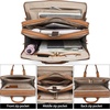 image:imageBOSTANTEN Briefcases for Men Messenger Bag Genuine Leather Laptop Bag 156 inch Office Work Tote for Buisness TravelCbrownbeige
