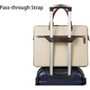 image:imageBOSTANTEN Briefcases for Men Messenger Bag Genuine Leather Laptop Bag 156 inch Office Work Tote for Buisness TravelCbrownbeige