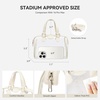 image:imageBOSTANTEN Clear Bag for Stadium Events Small Clear Crossbody Purse with Top Handle for Concerts SportsA01beige