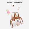 image:imageBOSTANTEN Clear Bag for Stadium Events Small Clear Crossbody Purse with Top Handle for Concerts SportsA01brown