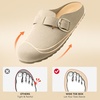 image:imageBOSTANTEN Clogs for Women Wide Width Comfortable Suede Mules with Soft Footbed and Arch Support Cute Slip On Potato ShoesTaupe