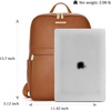 image:imageBOSTANTEN Genuine Leather 156 inch Laptop Backpack Purse for Women College Casual Backpack Travel Bag1brown